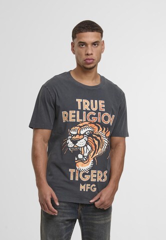 True Religion T-Shirt 'MFG Tiger' in Grau: Vorderseite