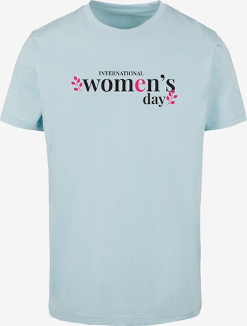 Merchcode T-Shirt 'International Women's Day 5' in Blau: predná strana