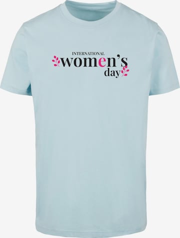 Merchcode Shirt 'International Women's Day 5' in Blauw: voorkant