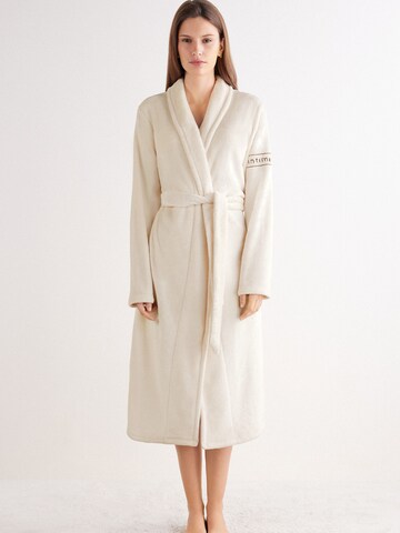 INTIMISSIMI Long Bathrobe in Beige: front