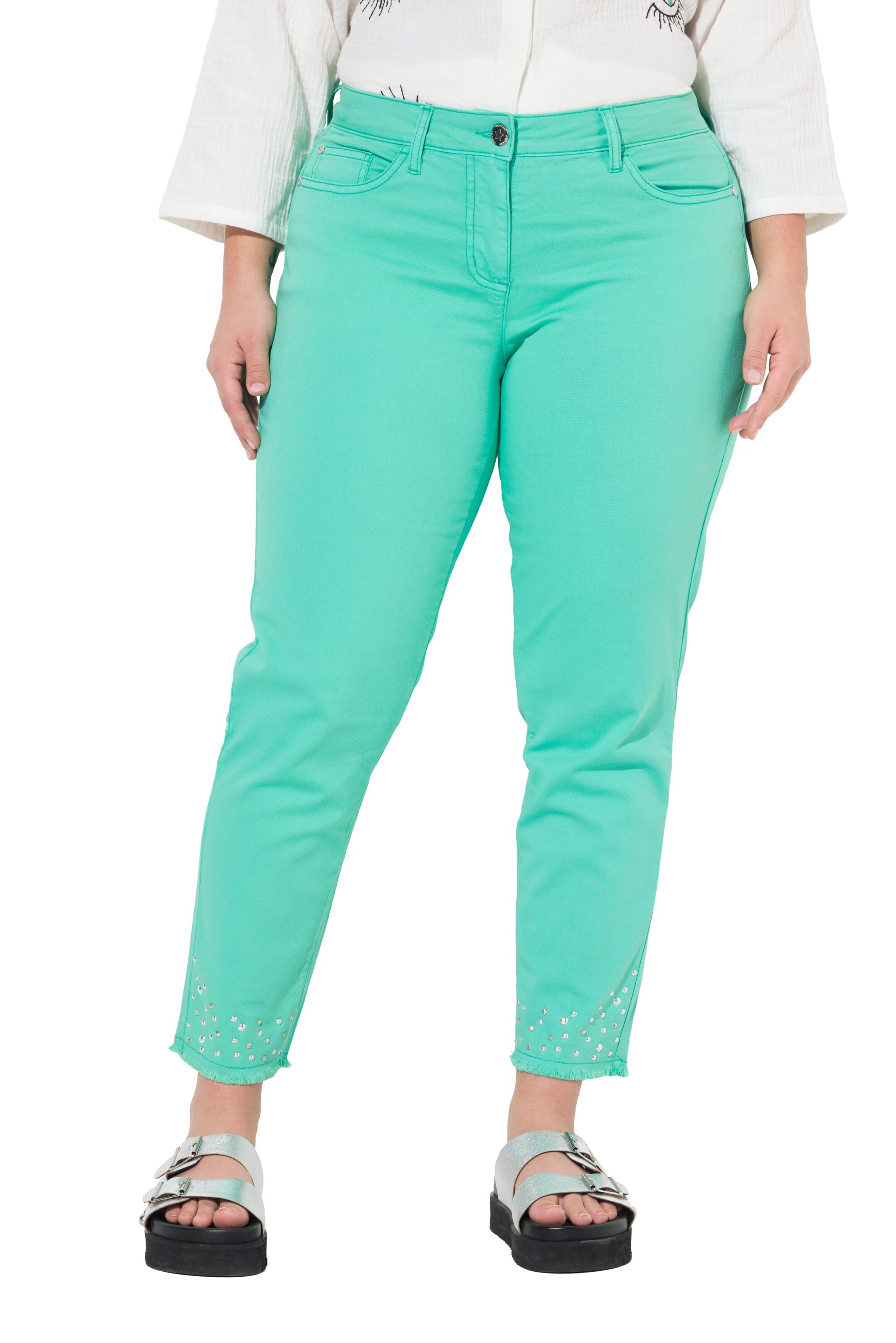 Angel of Style Regular Jeans in Green: front