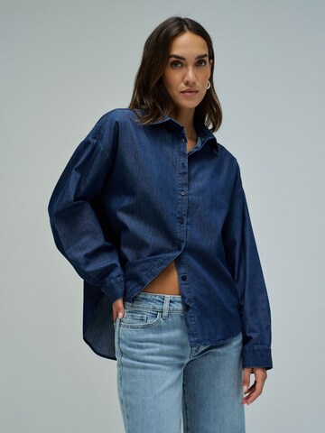 Salsa Jeans Blouse in Blauw: voorkant