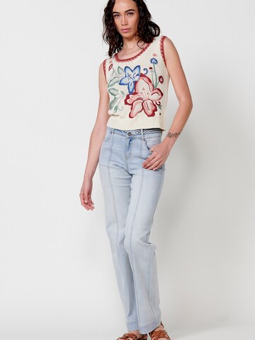 Top in maglia di KOROSHI in bianco