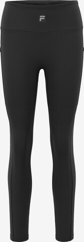Skinny Pantalon de sport 'RAGA' FILA en noir : devant