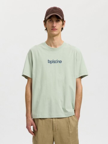 SELECTED Shirt in Groen: voorkant