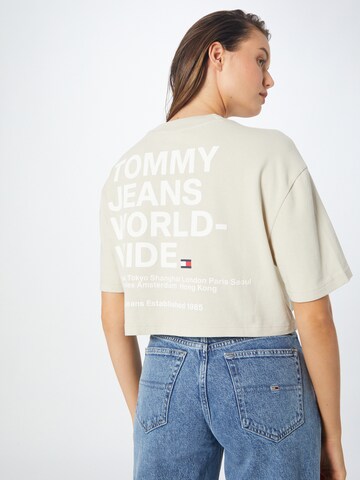 Tommy Jeans - Camisa 'Worldwide' em bege
