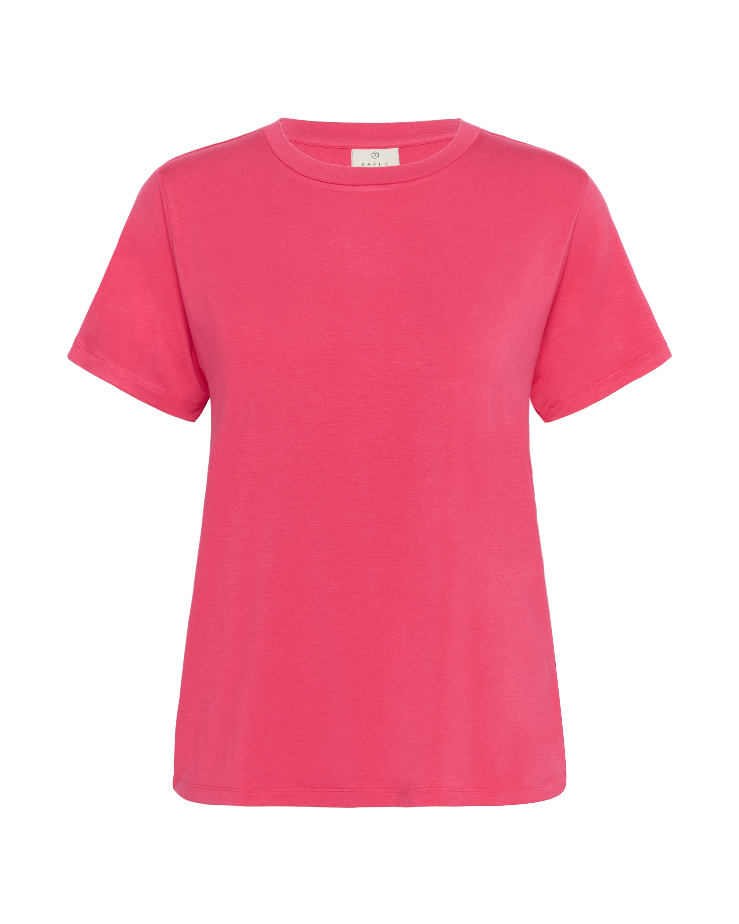 Tricou de la Kaffe pe roz: față