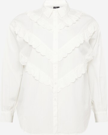 Camicia da donna 'Beate' di Vero Moda Curve in bianco: frontale