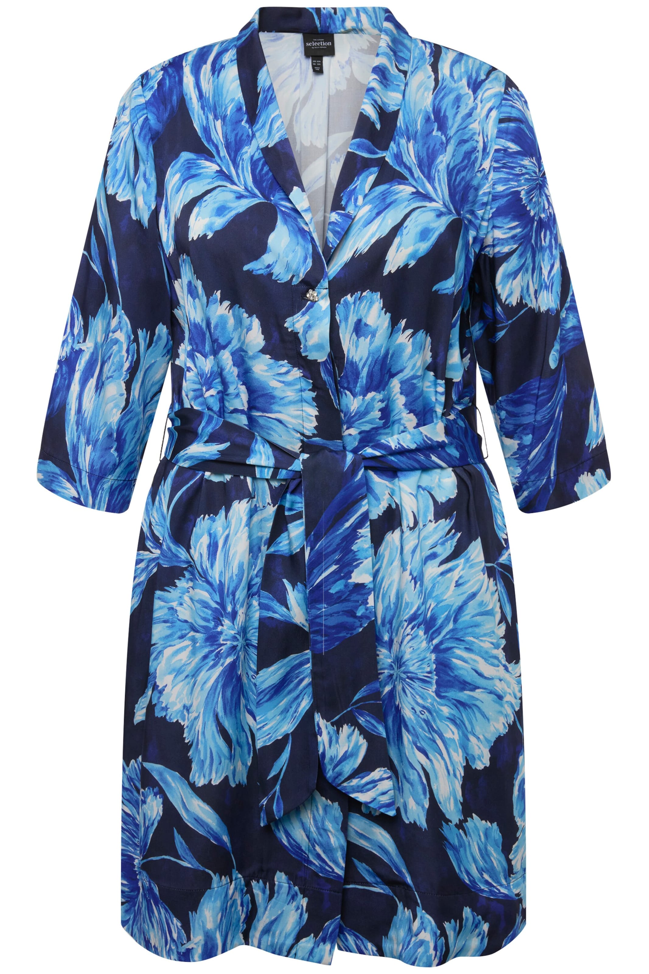 Ulla Popken Tussenjas in Blauw: voorkant