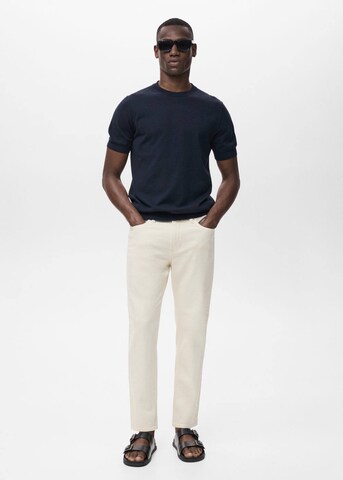 MANGO MAN Tapered Jeans 'Ben' in Beige