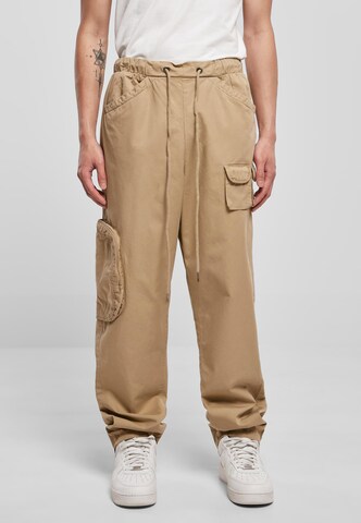 Urban Classics Loosefit Cargobroek in Beige: voorkant