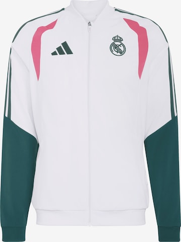 ADIDAS PERFORMANCE Bluza rozpinana 'REAL EU' w kolorze biały: przód