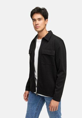 INDICODE JEANS Regular fit Zakelijk overhemd 'Nezzo' in Zwart