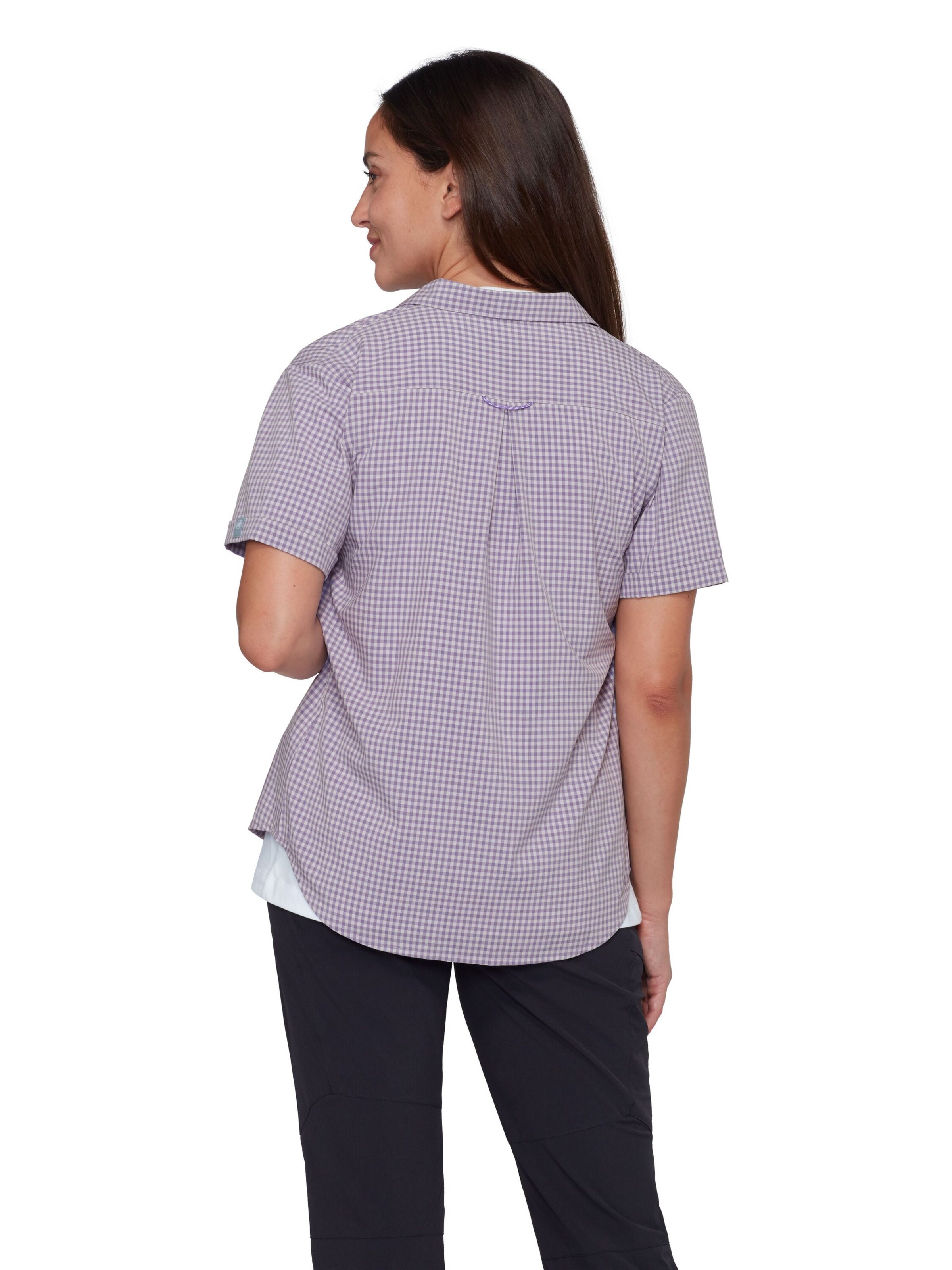 MAMMUT Athletic Button Up Shirt in Purple