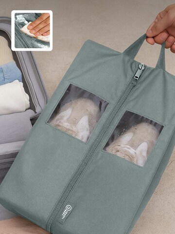 TRAVEL DUDE - Bolsa de viaje 'Schuhtaschen Set 2 Teilig aus recycelten Plastikflaschen, Schuhbeutel Organizer' en plata