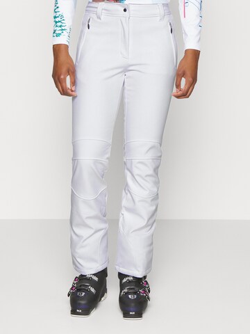 ICEPEAK Regular Workout Pants 'Entiat' in White: front