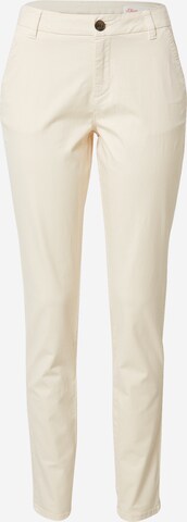 Coupe slim Pantalon chino s.Oliver en beige : devant