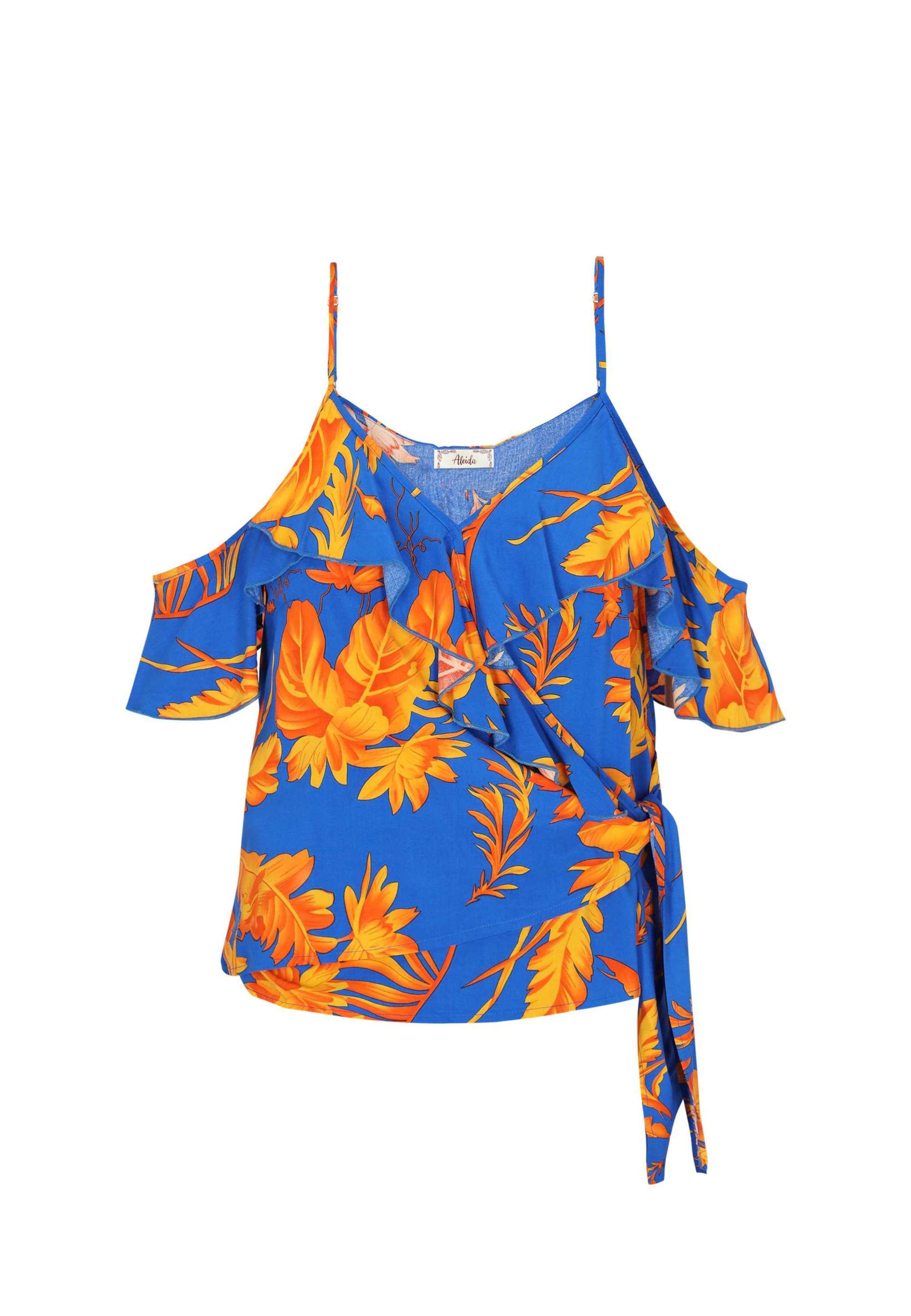Chemisier aleida en bleu : devant