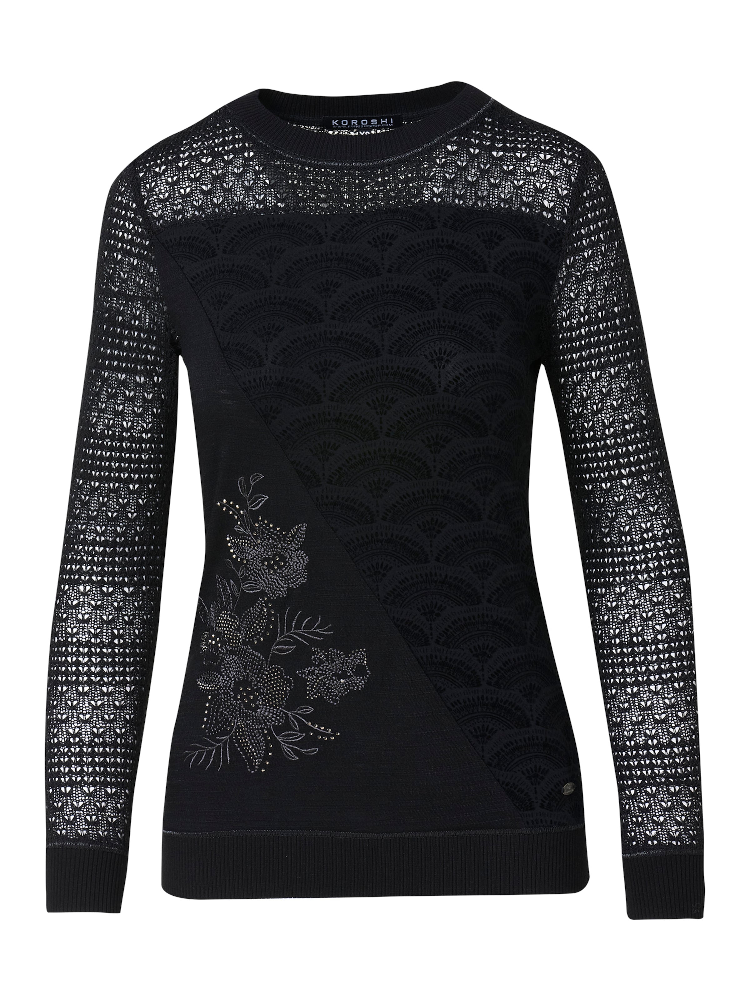 KOROSHI - Camiseta en negro: frente