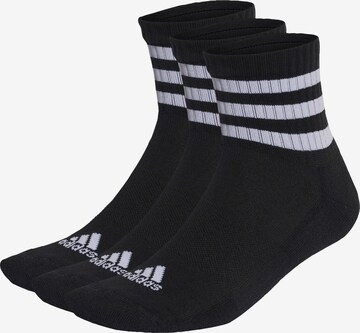 ADIDAS SPORTSWEAR Αθλητικές κάλτσες '3-Stripes' σε μαύρο: μπροστά