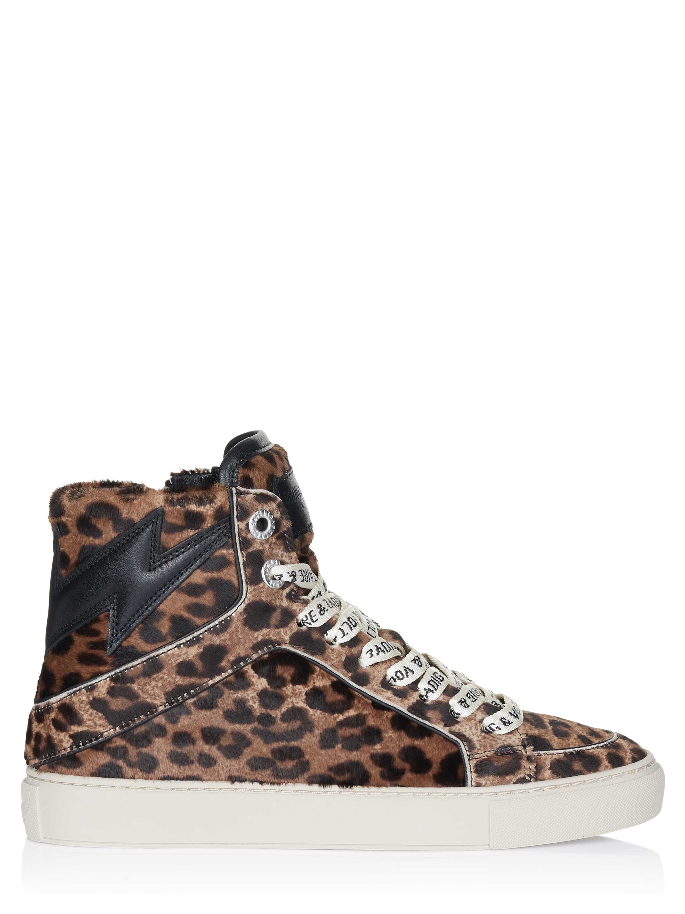 Zadig & VoltaireVisoke tenisice 'Zadig & Voltaire HIGH FLASH Sneaker leopard' - smeđa boja: prednji dio