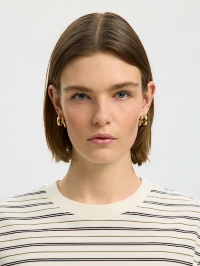 SELECTED Shirts 'SLFESSENTIAL' i XS i beige / brun / mørkebrun, Produktvisning