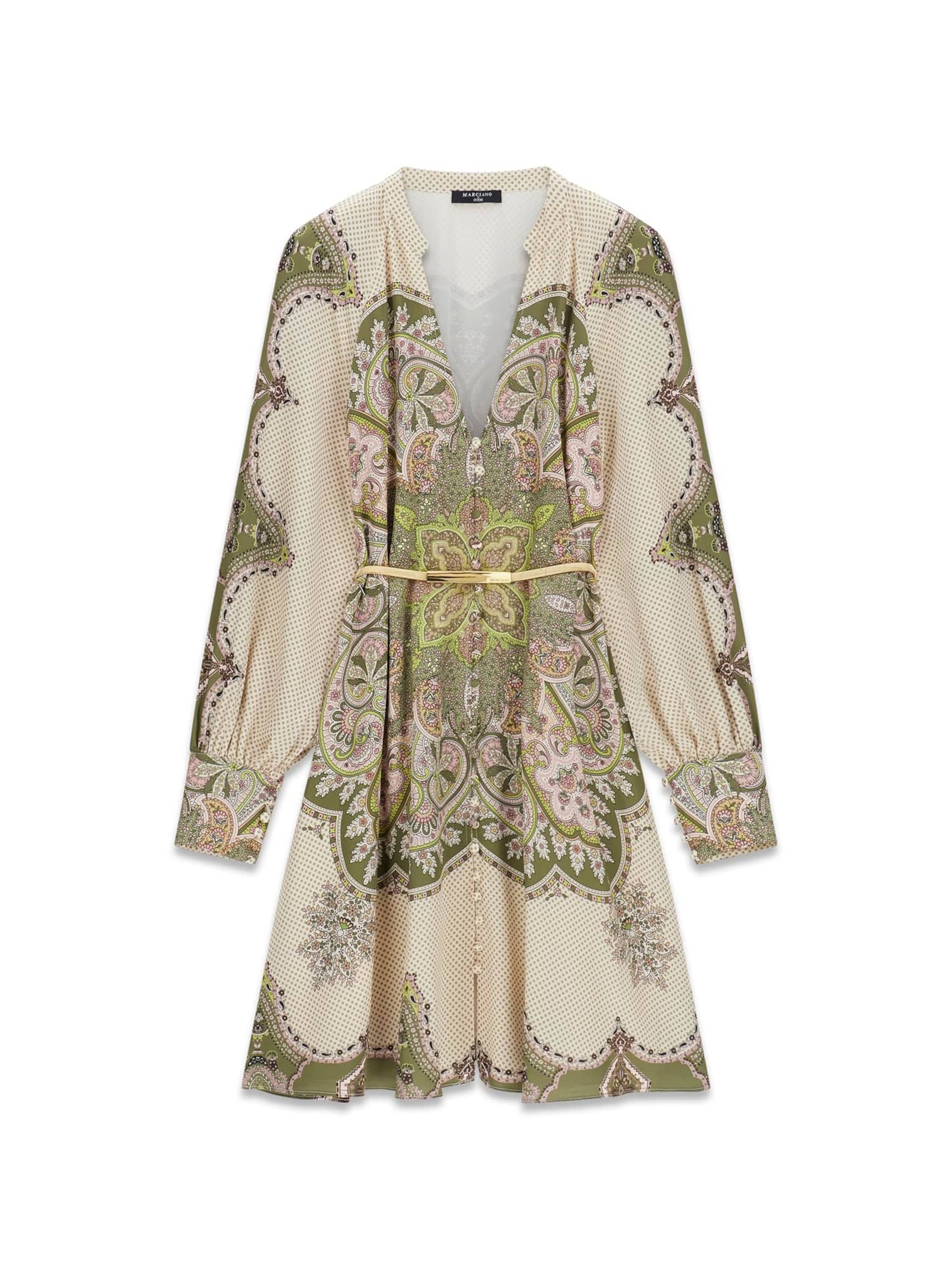 MARCIANO LOS ANGELES Shirt Dress in Green: front