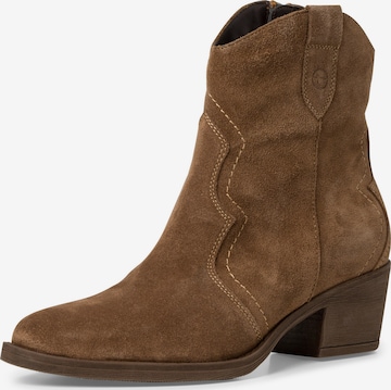 TAMARIS Cowboy Boots in Brown: front