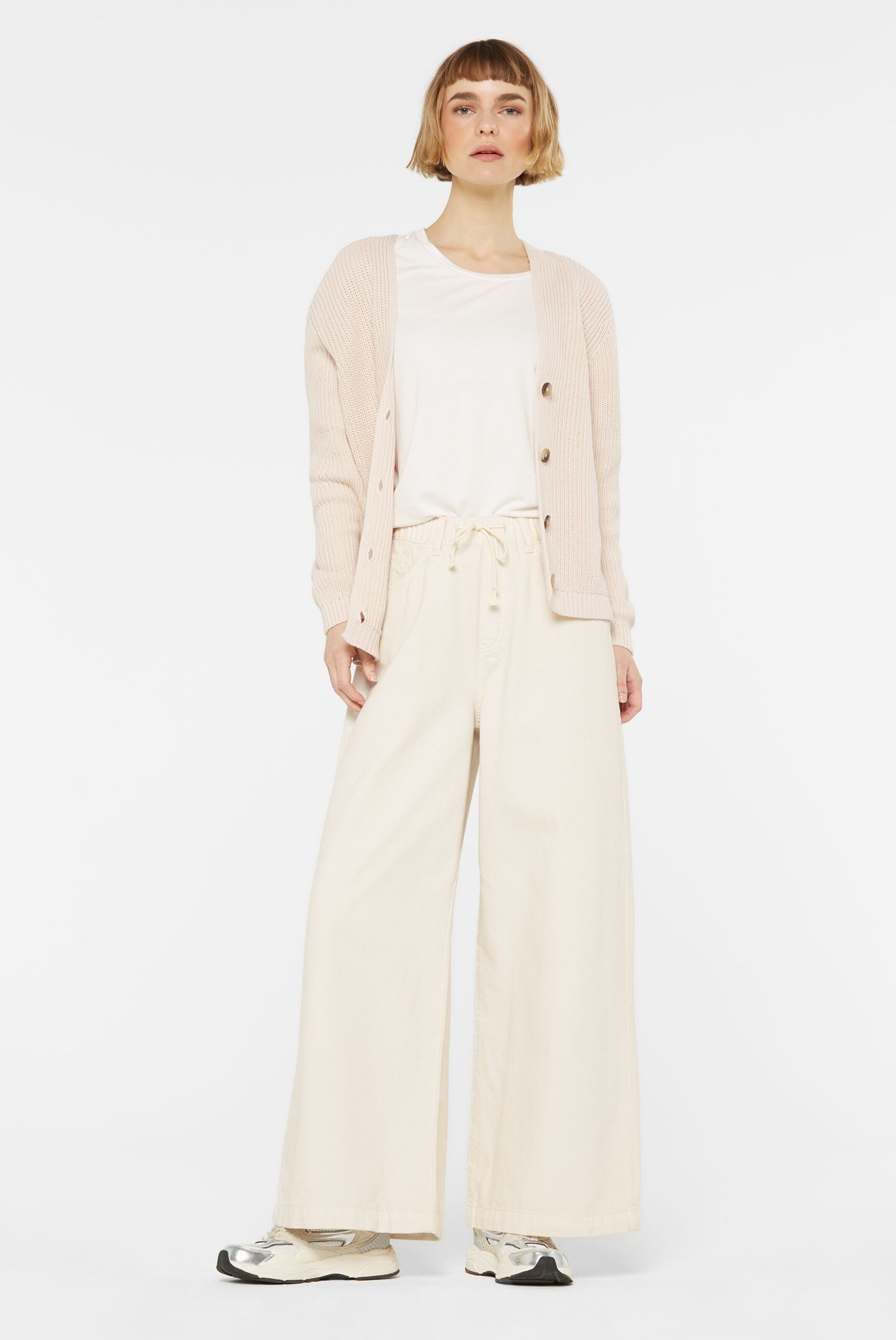 SENSES.THE LABEL Knit Cardigan in Beige
