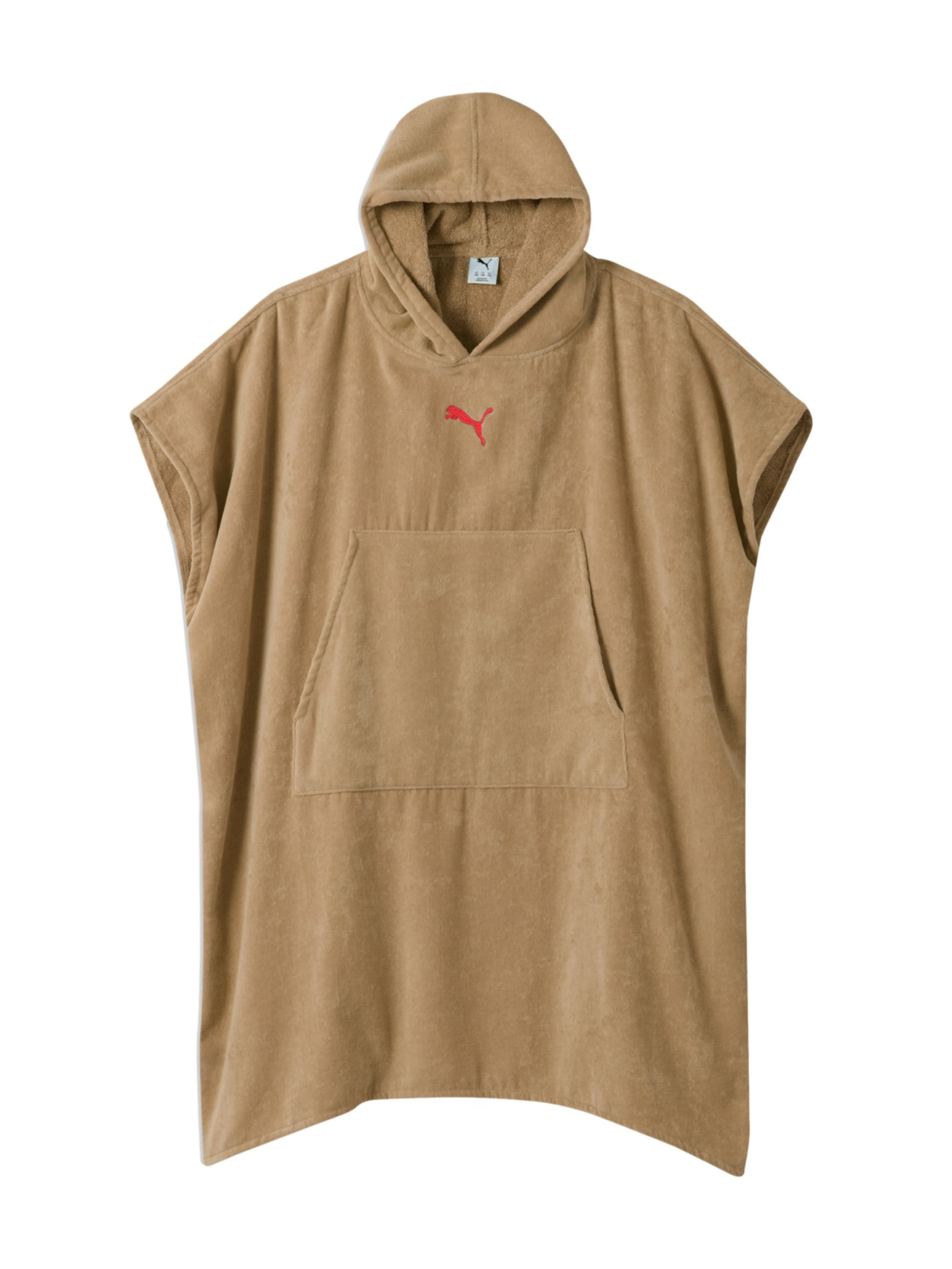 PUMA Badjas kort 'ADDITIONS' in Beige: voorkant