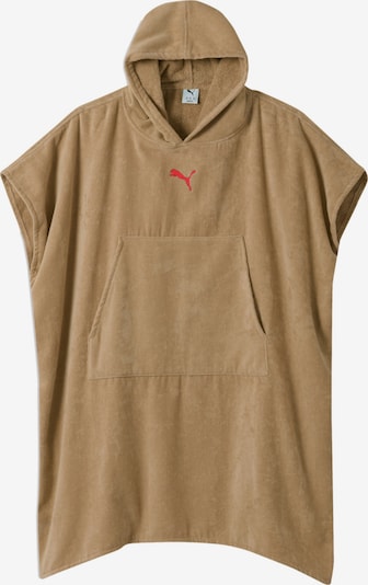 PUMA Bademantel 'ADDITIONS' in XL-XXL in beige / blutrot, Produktansicht
