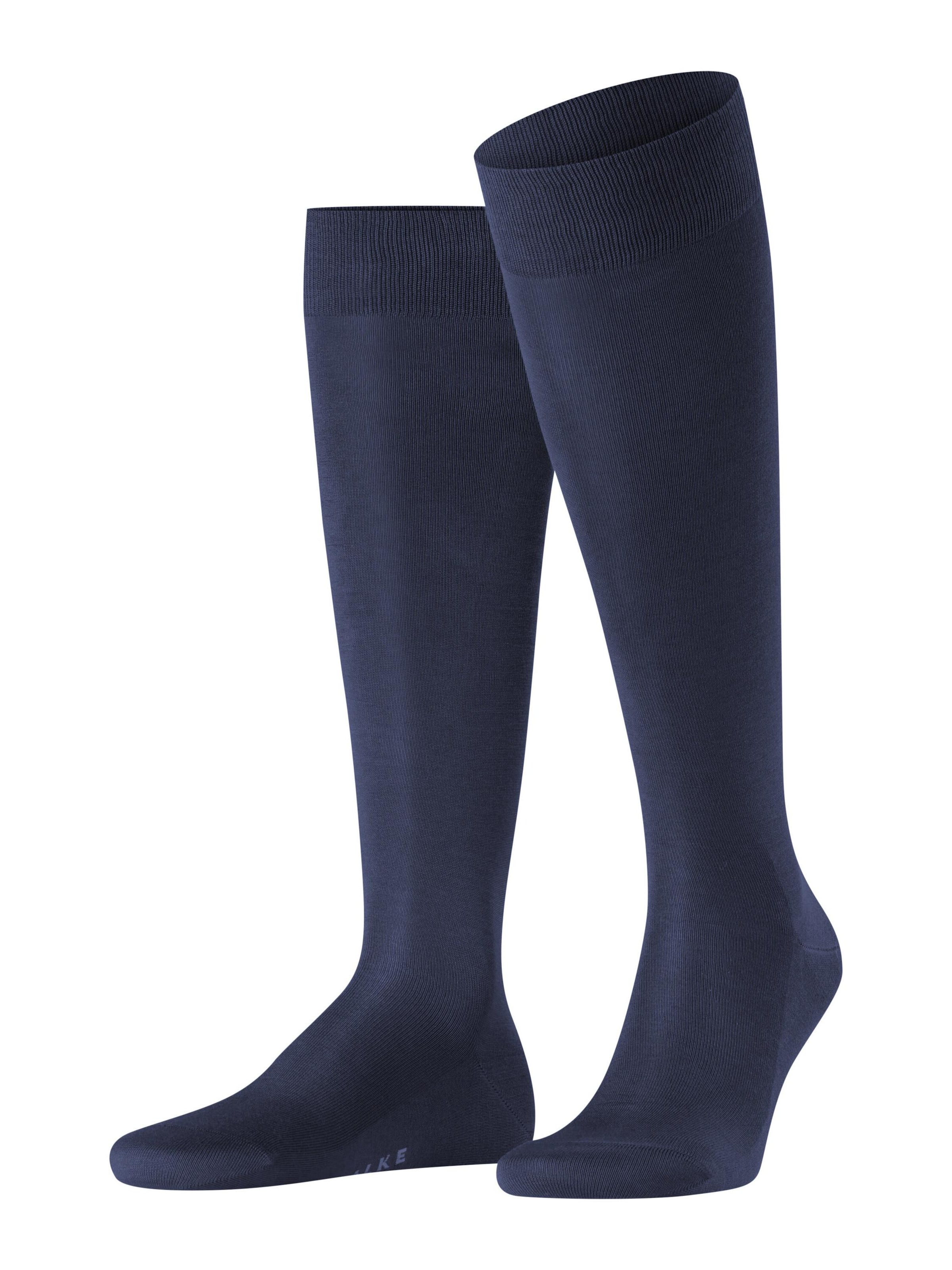 FALKE Knee High Socks 'Tiago' in Blue: front