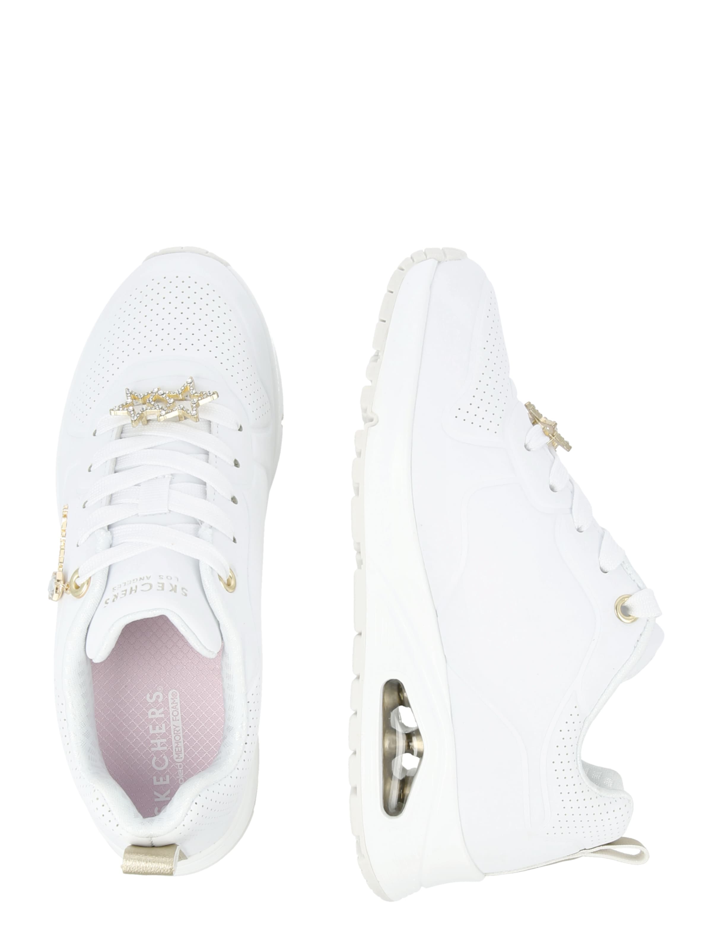 SKECHERS Tennarit 'UNO GEN1 - TRENDY JEWELS' värissä valkoinen