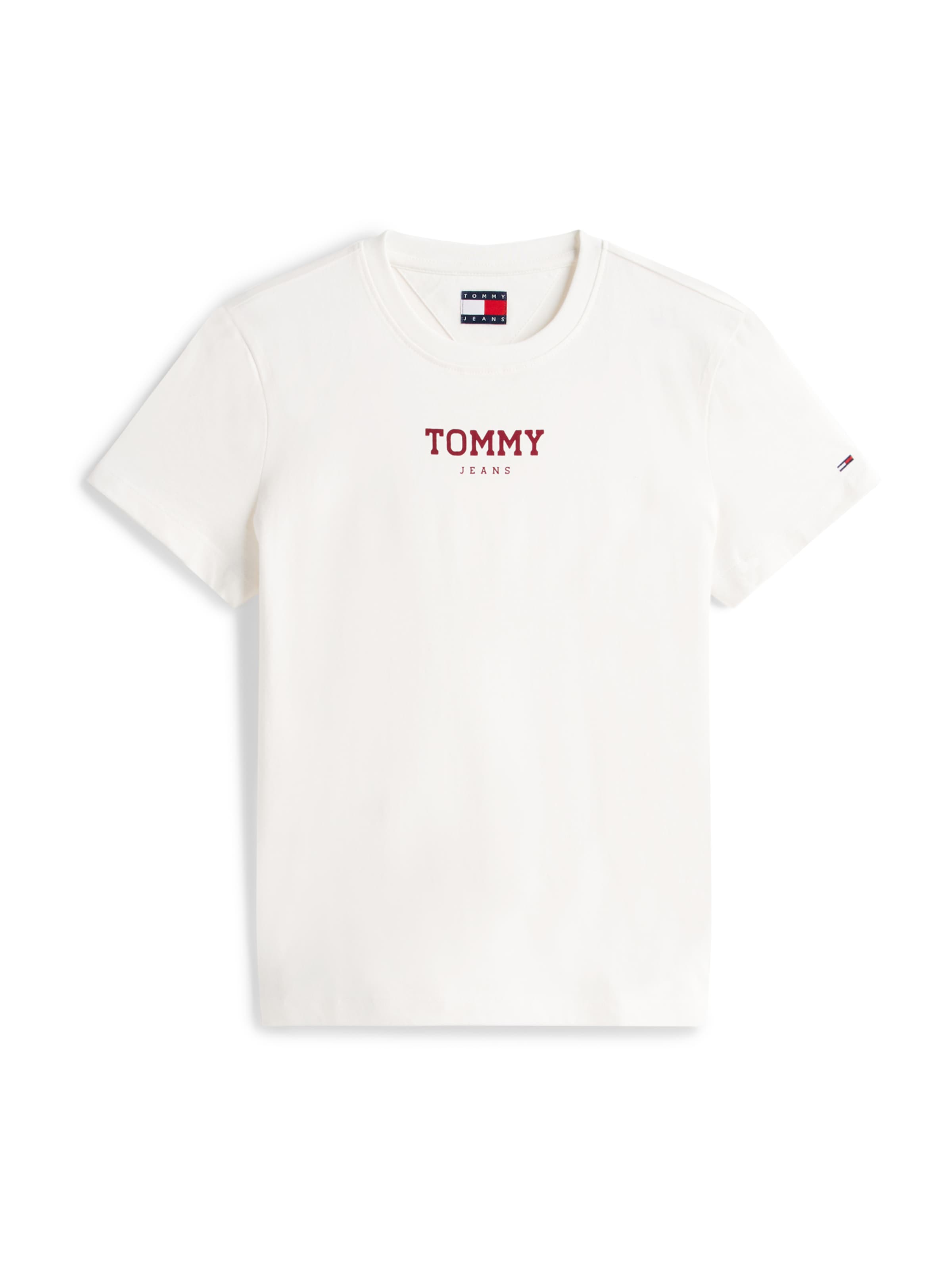 Tommy Jeans - Camisa 'ESSENTIAL' em branco: frente