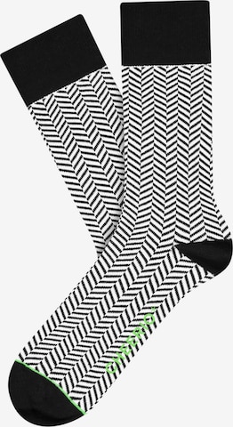 CHEERIO* Socken 'HERRINGBONE HOMIE' in Schwarz: predná strana