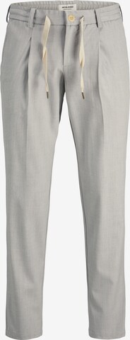 JACK & JONES Regular Pleat-front trousers 'Bill' in Grey: front