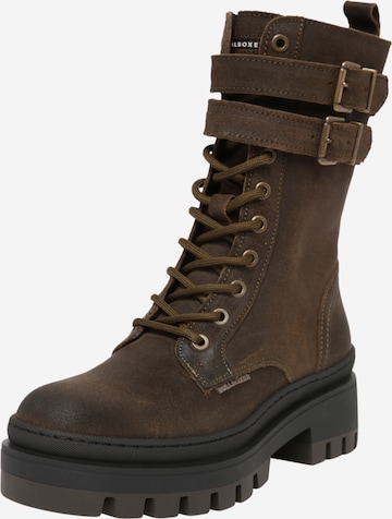 BULLBOXER Lace-Up Ankle Boots in Brown: front