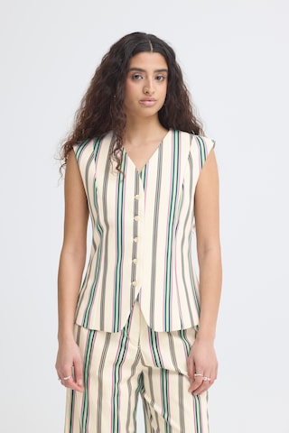 ICHI Weste 'KATE' in Beige: Vorderseite