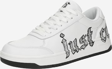 Just Cavalli Matalavartiset tennarit 'FONDO AZULA DIS.5' värissä valkoinen: etupuoli