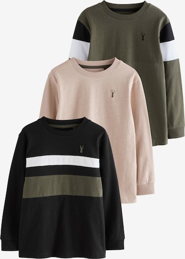 Marškinėliai iš Next, spalva – kūno spalva / alyvuogių spalva / juoda / balta, Prekių apžvalga