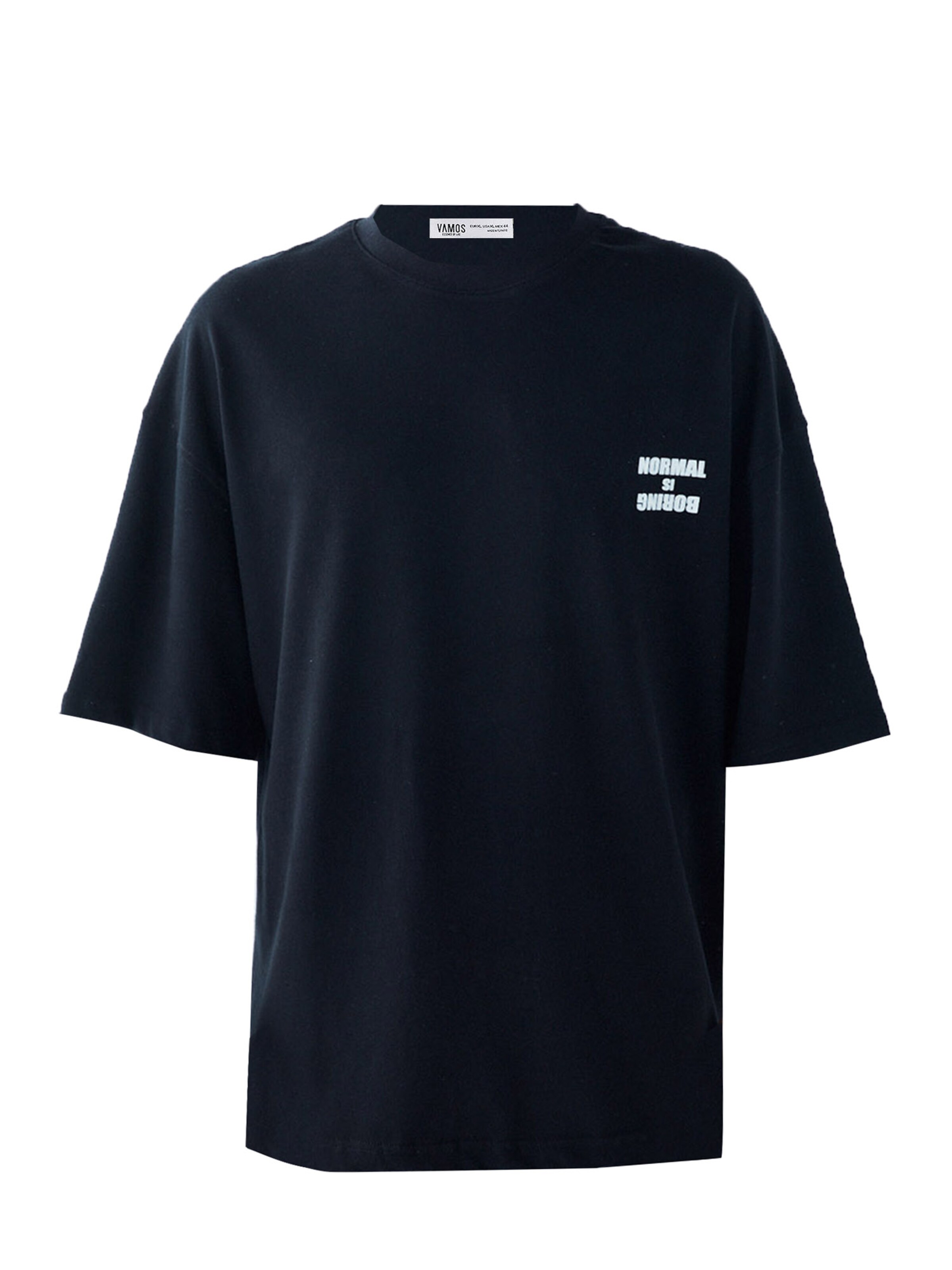 VAMOS CLO Μπλουζάκι σε μαύρο: μπροστά