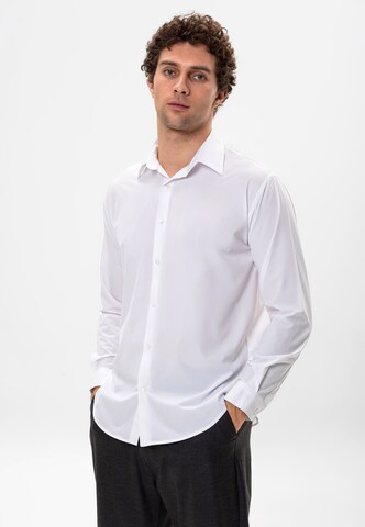 Coupe slim Chemise business Antioch en blanc : devant