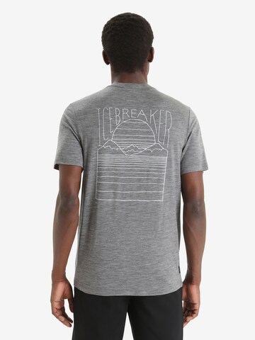 ICEBREAKER Performance Shirt 'Tech Lite II Mountain Sunset' in Grey