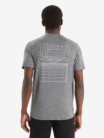 ICEBREAKER Funkční tričko 'Tech Lite II Mountain Sunset' – šedá