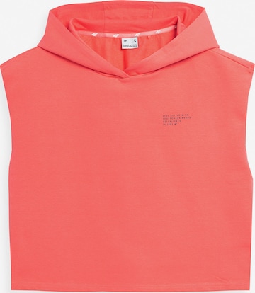 4F Αθλητική μπλούζα φούτερ σε ροζ: μπροστά