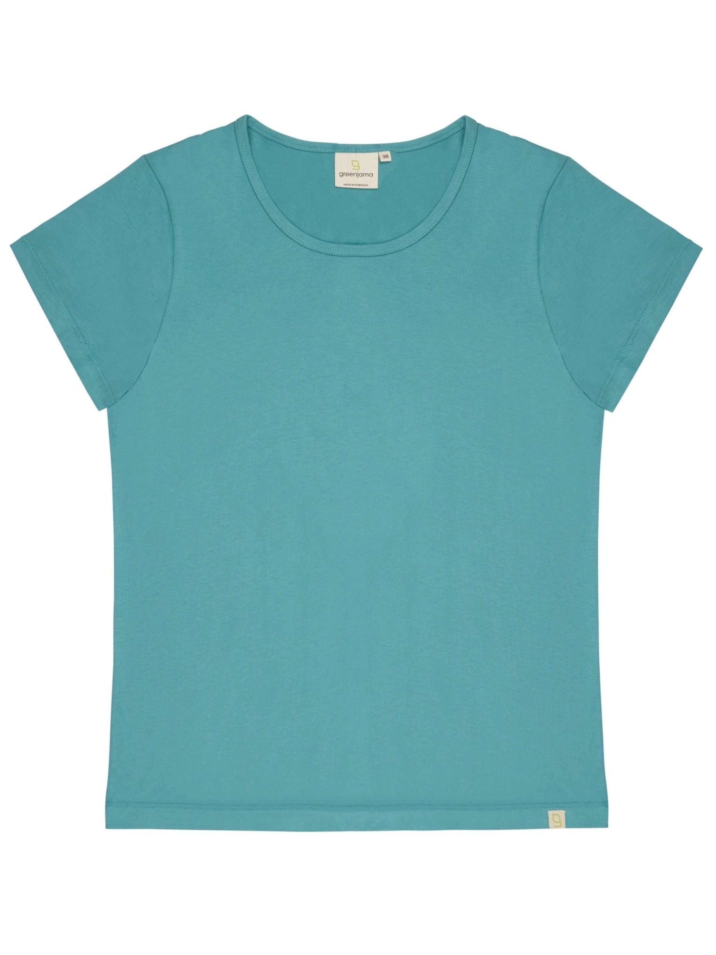 greenjama Pajama Shirt 'Single Jersey' in Green: front