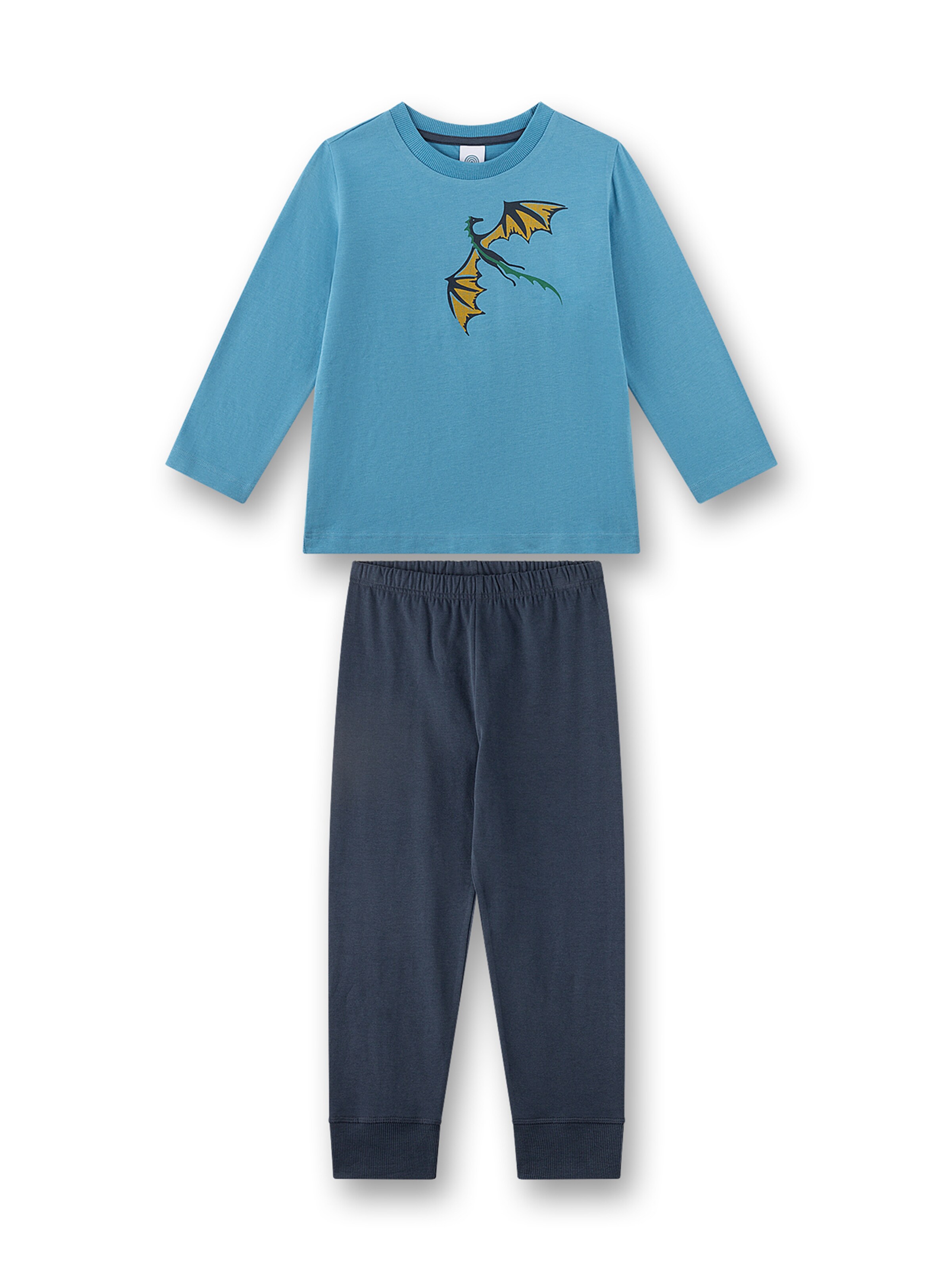 Pigiama 'Blau Drachen' di Sanetta in blu: frontale