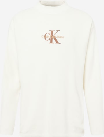 Calvin Klein Jeans Sweater in White: front