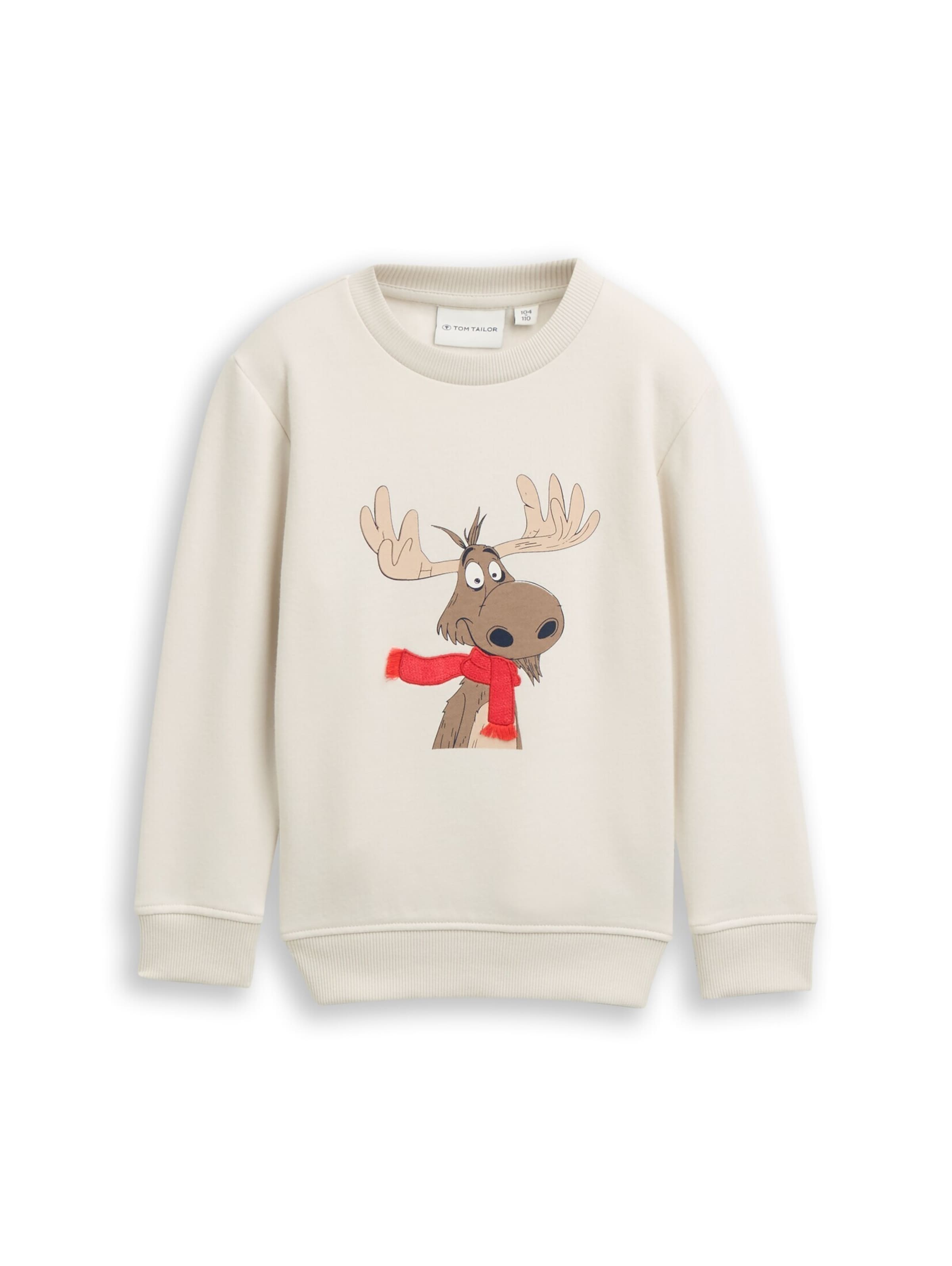 TOM TAILOR Sweatshirt in Beige: front