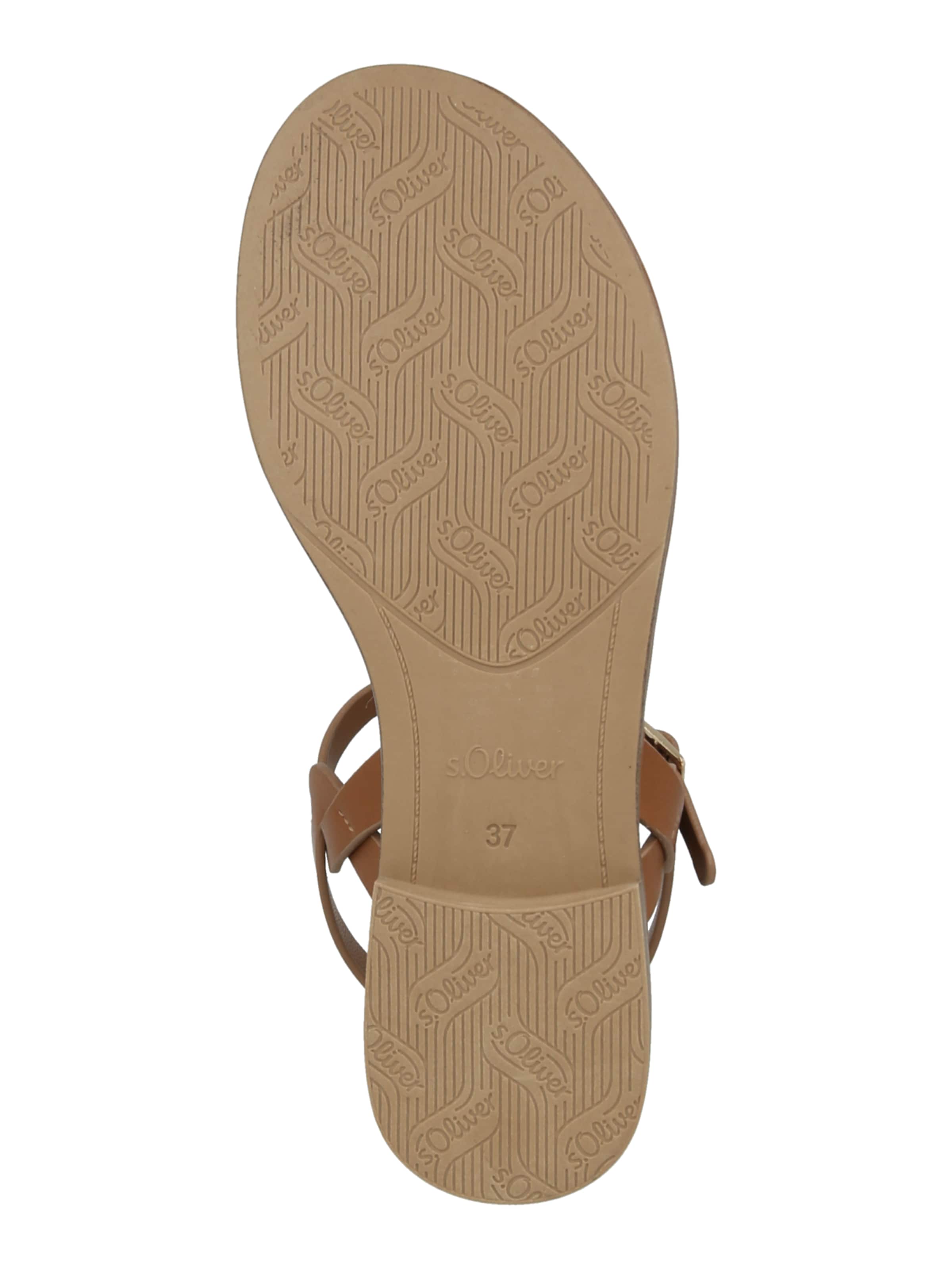 s.Oliver - Chinelos de dedo em castanho